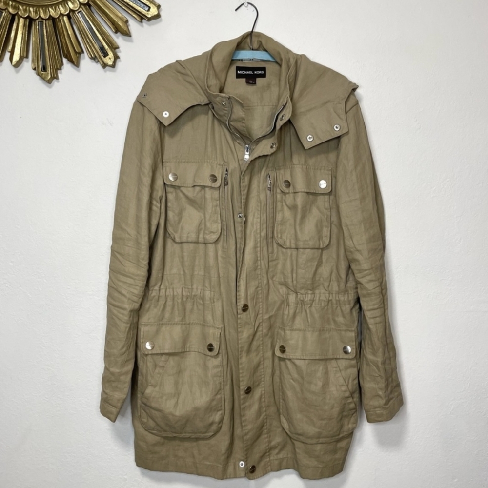 Michael Kors Linen Utility Jacket